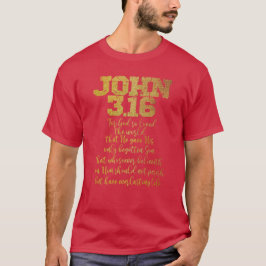 John 3.16 med Scripture Christian T Shirt