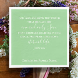 John 3:16 | Mint Grönt Christian Church Påsk Pappersservett