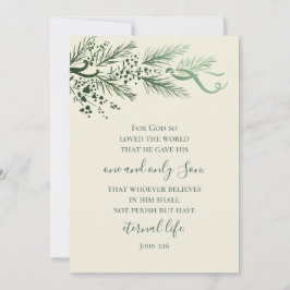 John 3:16 Modern Gräs Photo Christian Jul Julkort