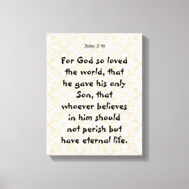John 3: 16 | Motiverade bibelcitat - verse Canvastryck