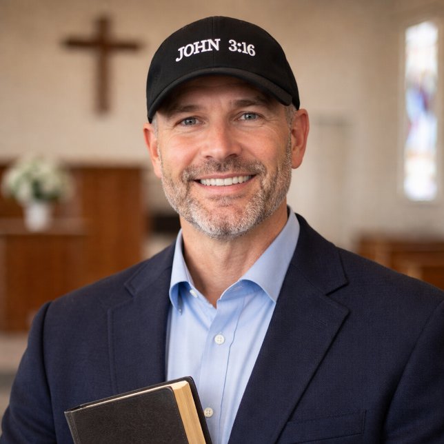 John 3:16 Nåde Verser Vit Broderi Kristen Broderad Keps (Skapare uppladdad)