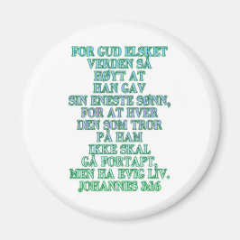John 3:16 Norska Magnet