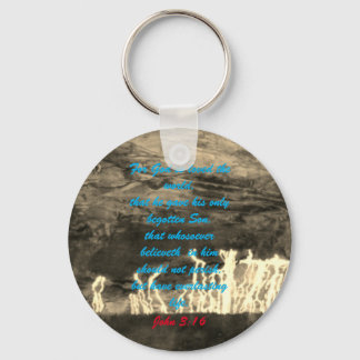 John 3:16 Nyckelkedja för bibelskriptbärgning, san Nyckelring