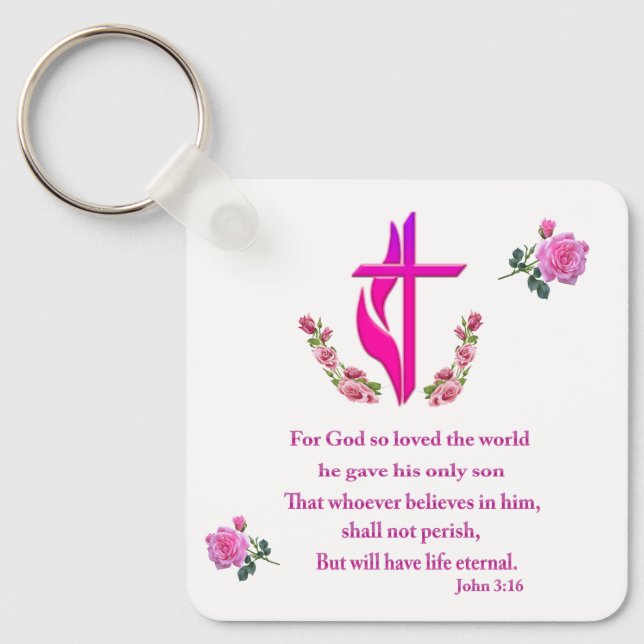 John 3:16 nyckelring (Framsida)