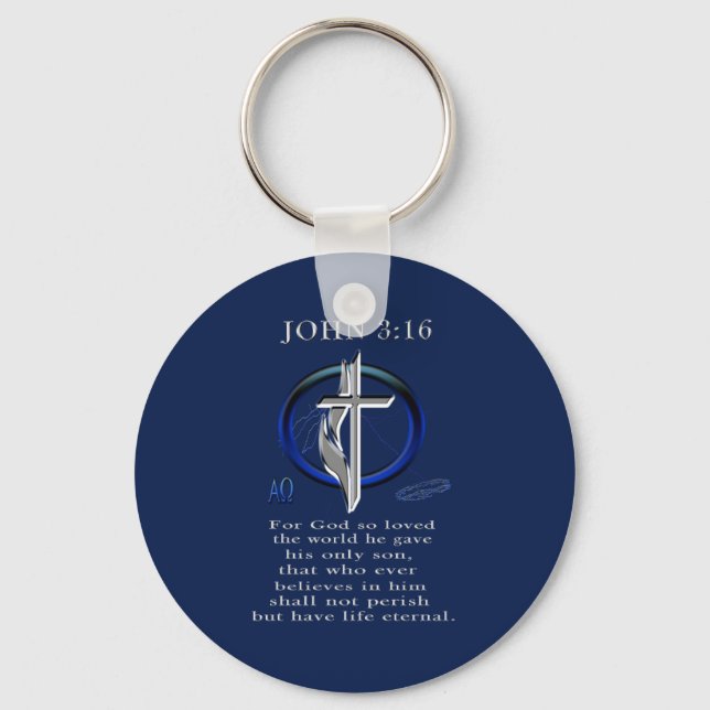 John 3:16 nyckelring (Framsida)