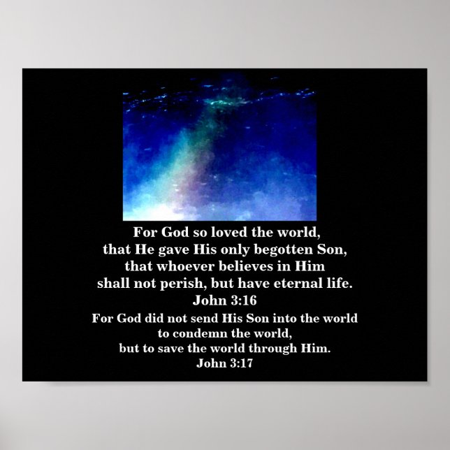 JOHN 3:16 och JOHN 3:17 Poster (Framsidan)