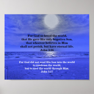 JOHN 3:16 och JOHN 3:17 Poster
