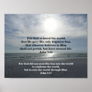 JOHN 3:16 och JOHN 3:17 Poster