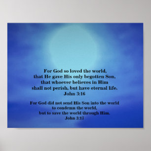 JOHN 3:16 och JOHN 3:17 Poster