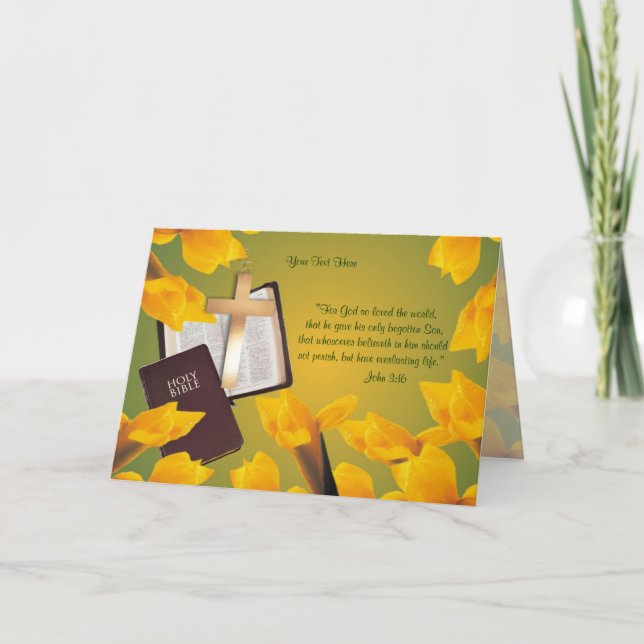 John 3:16 - önskemål för välsignad & underbar påsk helgkort (Framsida)