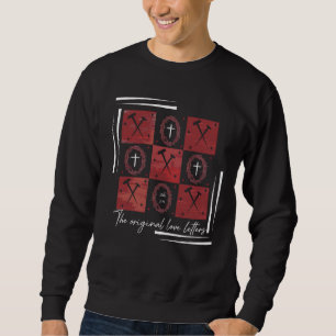 John 3:16 Original Brev för Kärlek Lång Ärmad Tröja