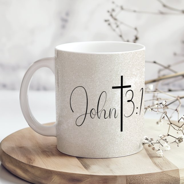 John 3:16 Pärlbakgrund Kaffemugg (Skapare uppladdad)