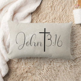 John 3:16 Pearl Background inspirational Pillow Lumbarkudde