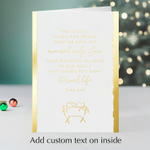 John 3:16 Personlig Elegant Jul Guld