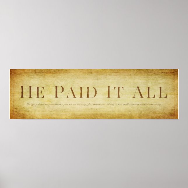 John 3:16 poster (Framsidan)