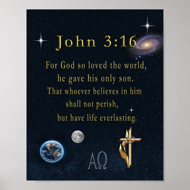 John 3:16 poster (Framsidan)