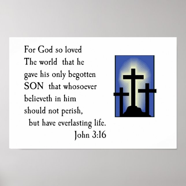 John 3:16 poster (Framsidan)