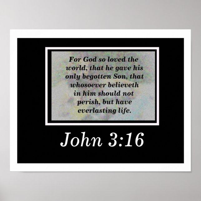 John 3:16 poster (Framsidan)