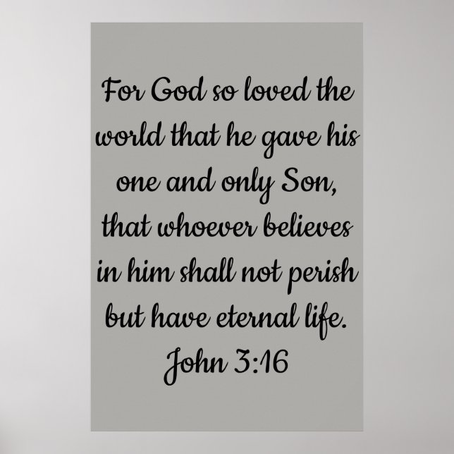 John 3 16 poster (Framsidan)