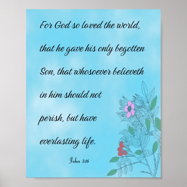 John 3:16 poster (Framsidan)