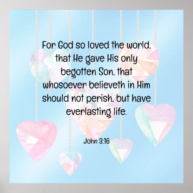 John 3:16 poster (Framsidan)