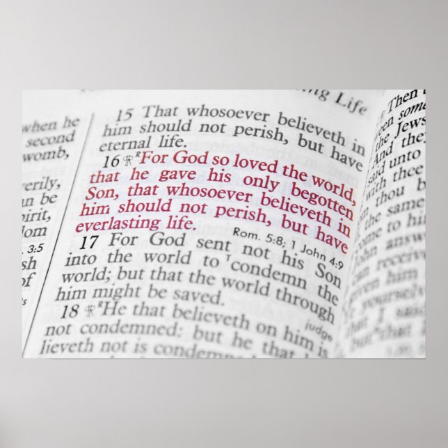 John 3:16 poster (Framsidan)