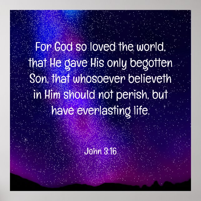 John 3:16 poster (Framsidan)