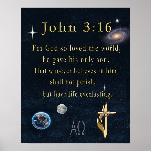 John 3:16 poster (Framsidan)
