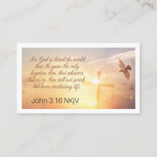 John 3:16 Prayer Card Visitkort