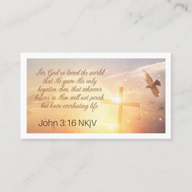 John 3:16 Prayer Card Visitkort (Framsida)