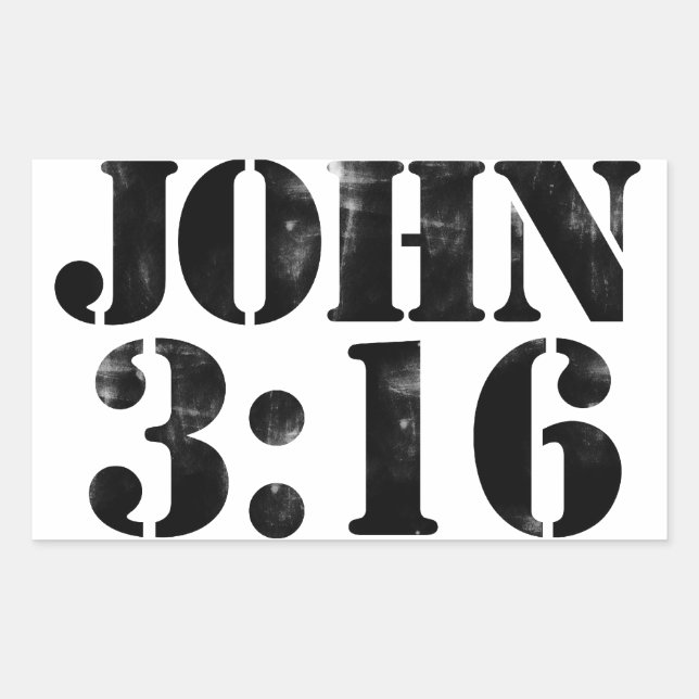 John 3:16 rektangulärt klistermärke (Framsida)