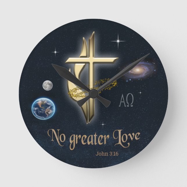 John 3:16 rund klocka (Framsida)