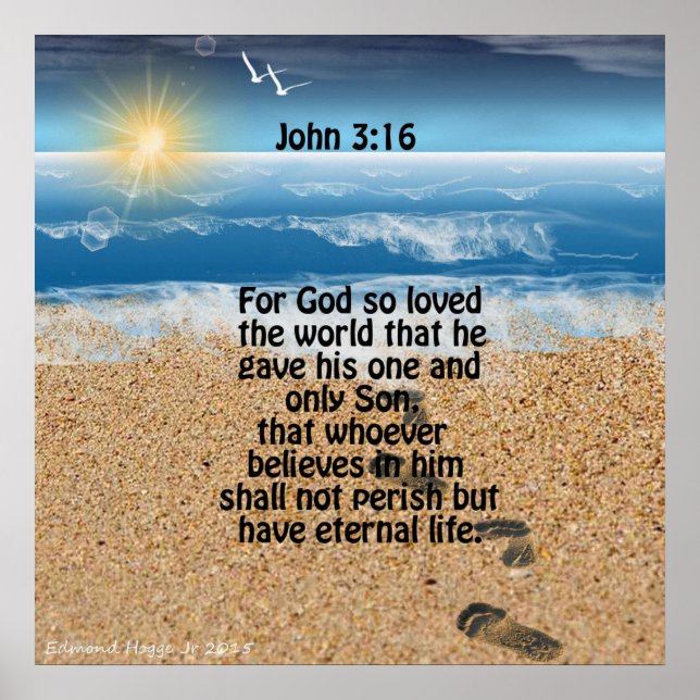 John 3:16 Scripture Poster (Framsidan)