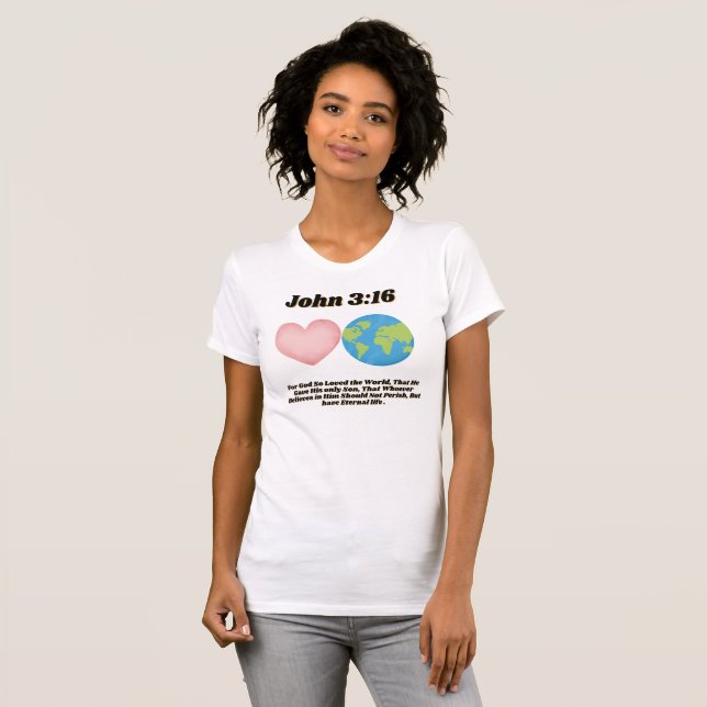 John 3:16 Shirt T (Hel framsida)