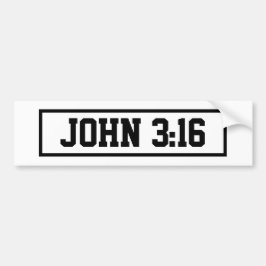 John 3:16 Simple Modern Black and White Christian Bildekal