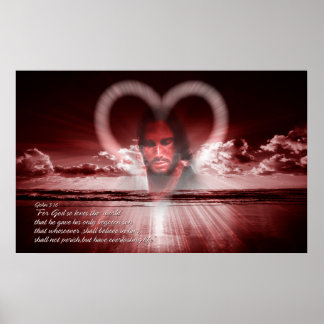 John 3:16 Skriv ut Poster