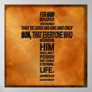 John 3:16 Skriv ut Poster