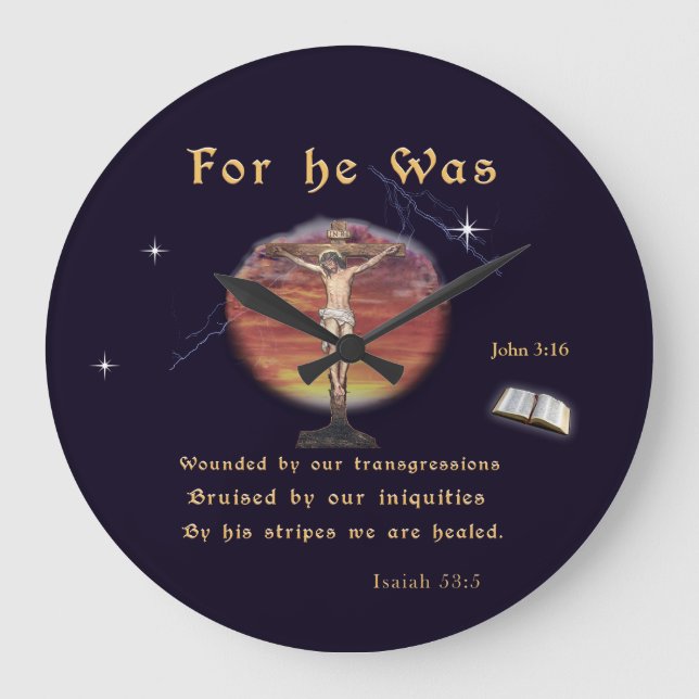 John 3:16 stor klocka (Framsida)