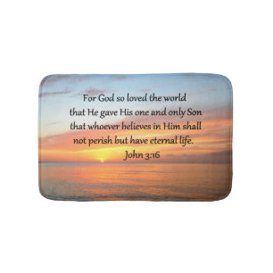 JOHN 3:16 SUNRISE ÖVER OCEAN PHOTO BADRUMSMATTA