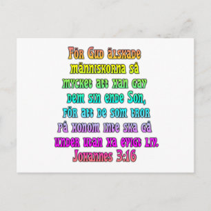 John 3:16 Svenska Vykort
