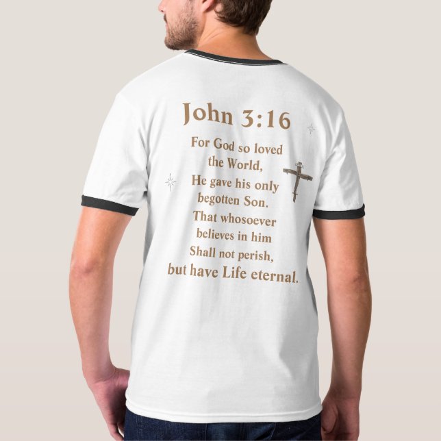 John 3:16 t shirt (Baksida)