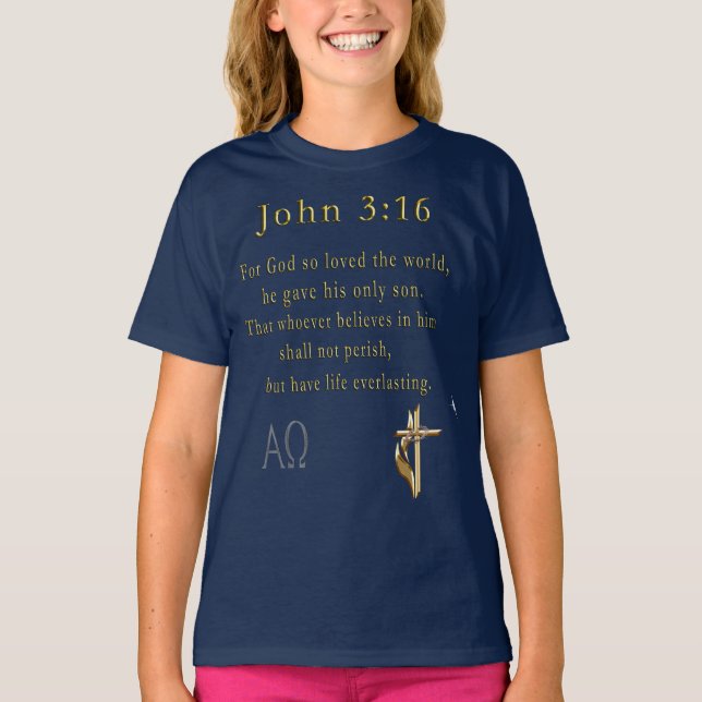 John 3:16 t shirt (Framsida)