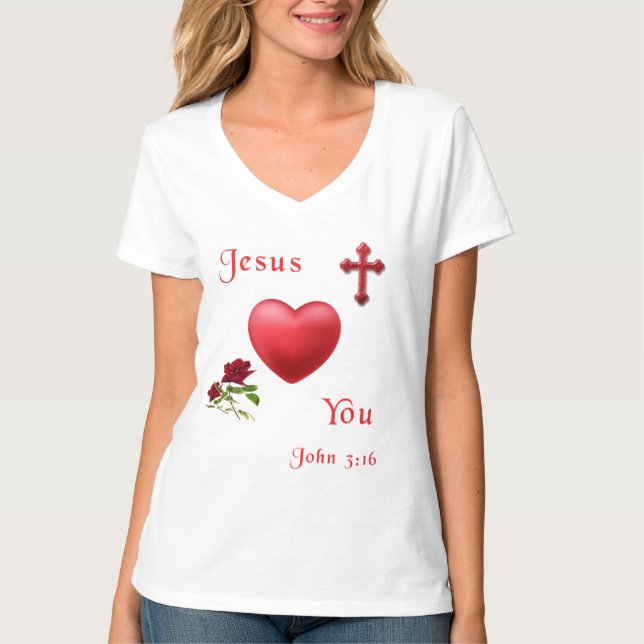 John 3:16 t shirt (Framsida)