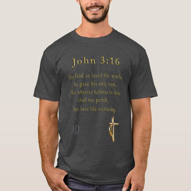 John 3:16 t shirt (Framsida)