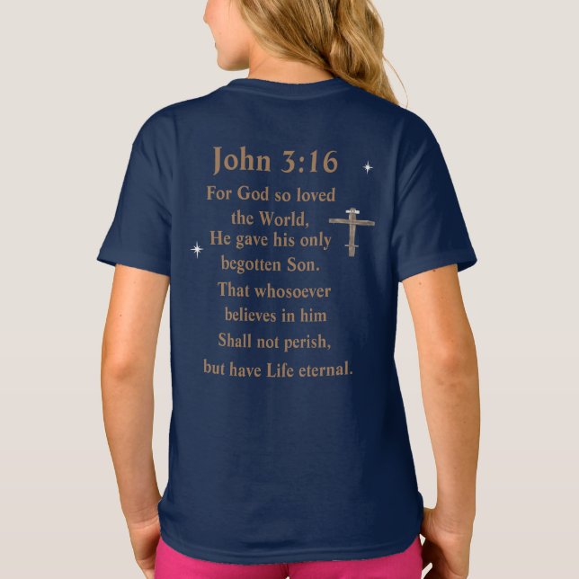 John 3:16 t shirt (Baksida)