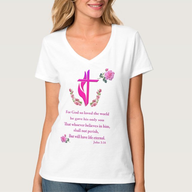 John 3:16 t shirt (Framsida)