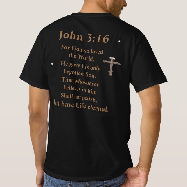 John 3:16 t shirt (Baksida)