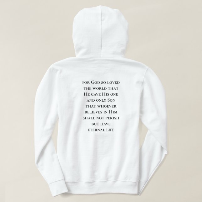 John 3:16 T-Shirt Hoodie (Design baksida)