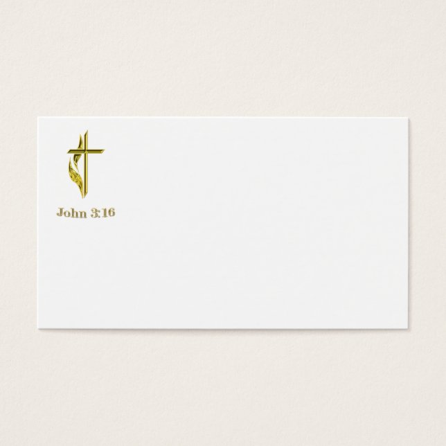 John 3:16 t-shirts med flera visitkort (Framsidan)