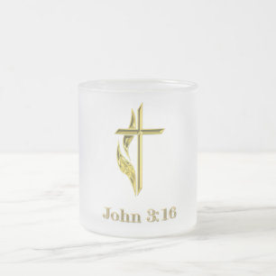 John 3:16 t-shirts och mer frostad glasmugg